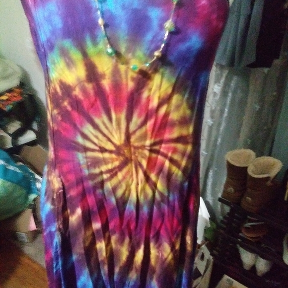 Summer tie dies sun dress - Picture 2 of 12